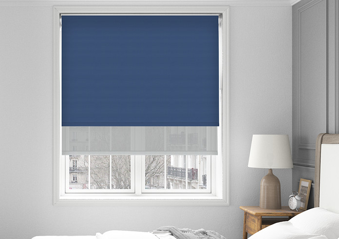 Rimini (Blackout), Blue & Optima Tide - Double Roller Blind - Image 3
